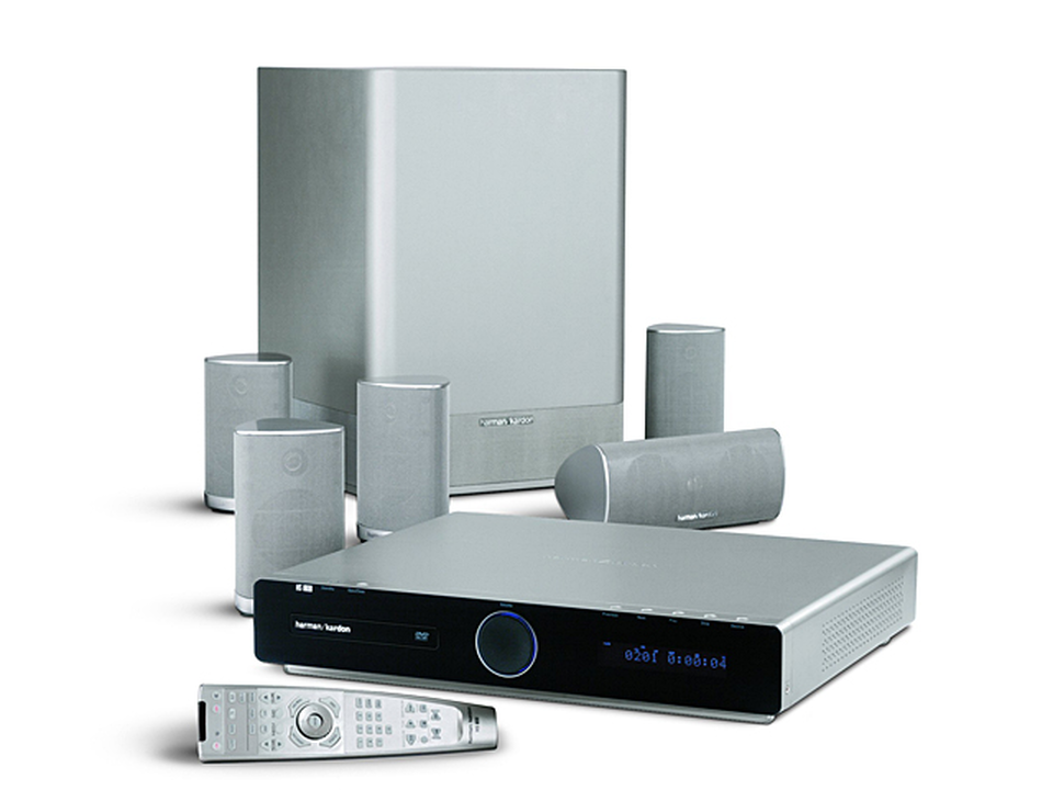 HS 100 - Black - Audio/Video Receiver with built-in DVD player & HKTS 7 (35 watts x 5) - Hero